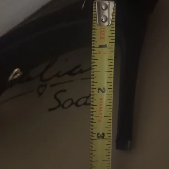 Thalia Sodi Sandals Black Strappy Gold Hardware Darria Style - Picture 7 of 7